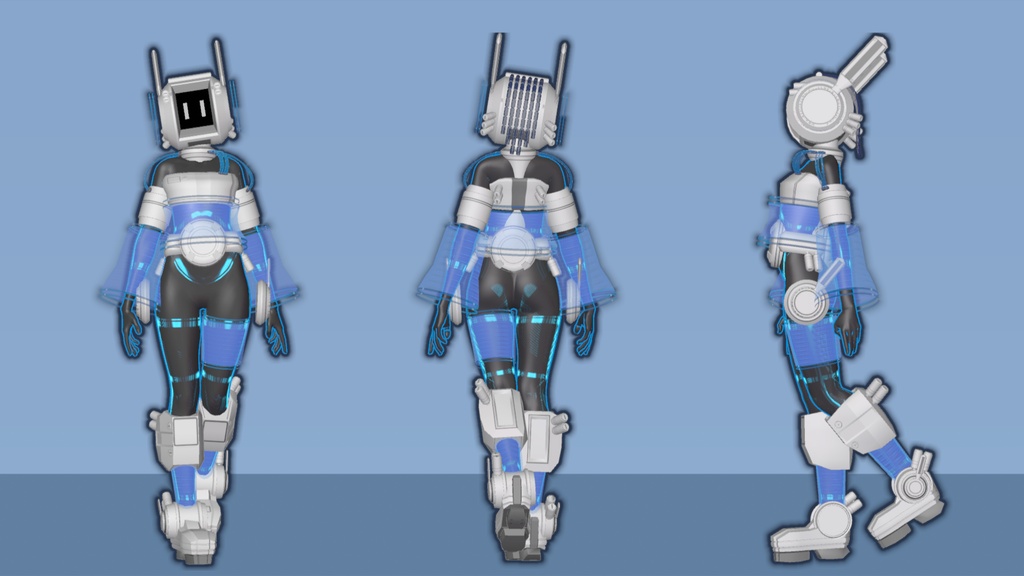 [WIP] VRChat アバター 「汎用アシスタント　ミーコ - GPA M.E.C.O. -」