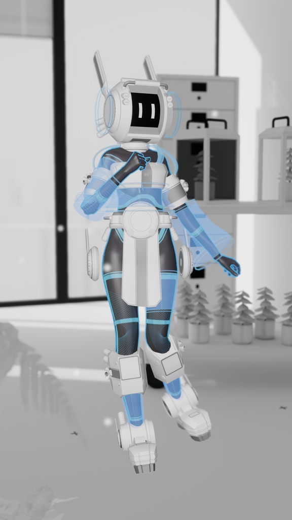 【リリース記念半額1,750円 ~8/16まで】VRChat アバター 「汎用アシスタント ミーコ = GPA M.E.C.O. =」 3アバター対応衣装プレハブ特典付き