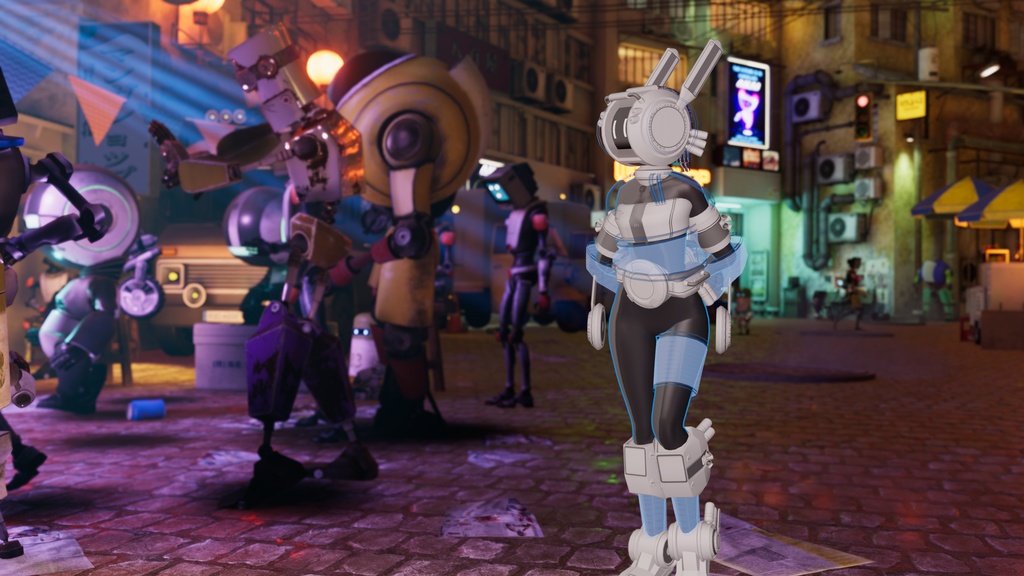 【リリース記念半額1,750円 ~8/16まで】VRChat アバター 「汎用アシスタント ミーコ = GPA M.E.C.O. =」 3アバター対応衣装プレハブ特典付き