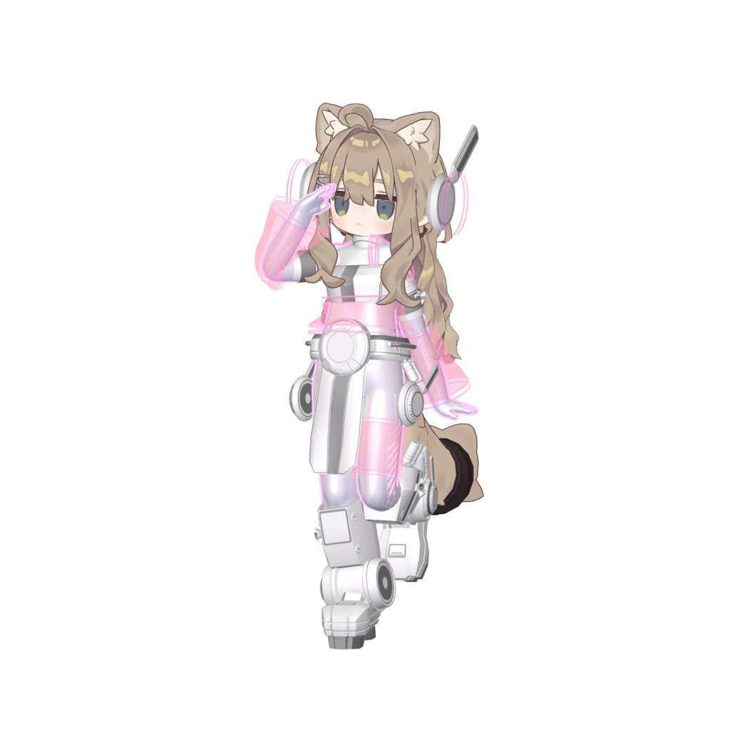 【リリース記念半額1,750円 ~8/16まで】VRChat アバター 「汎用アシスタント ミーコ = GPA M.E.C.O. =」 3アバター対応衣装プレハブ特典付き