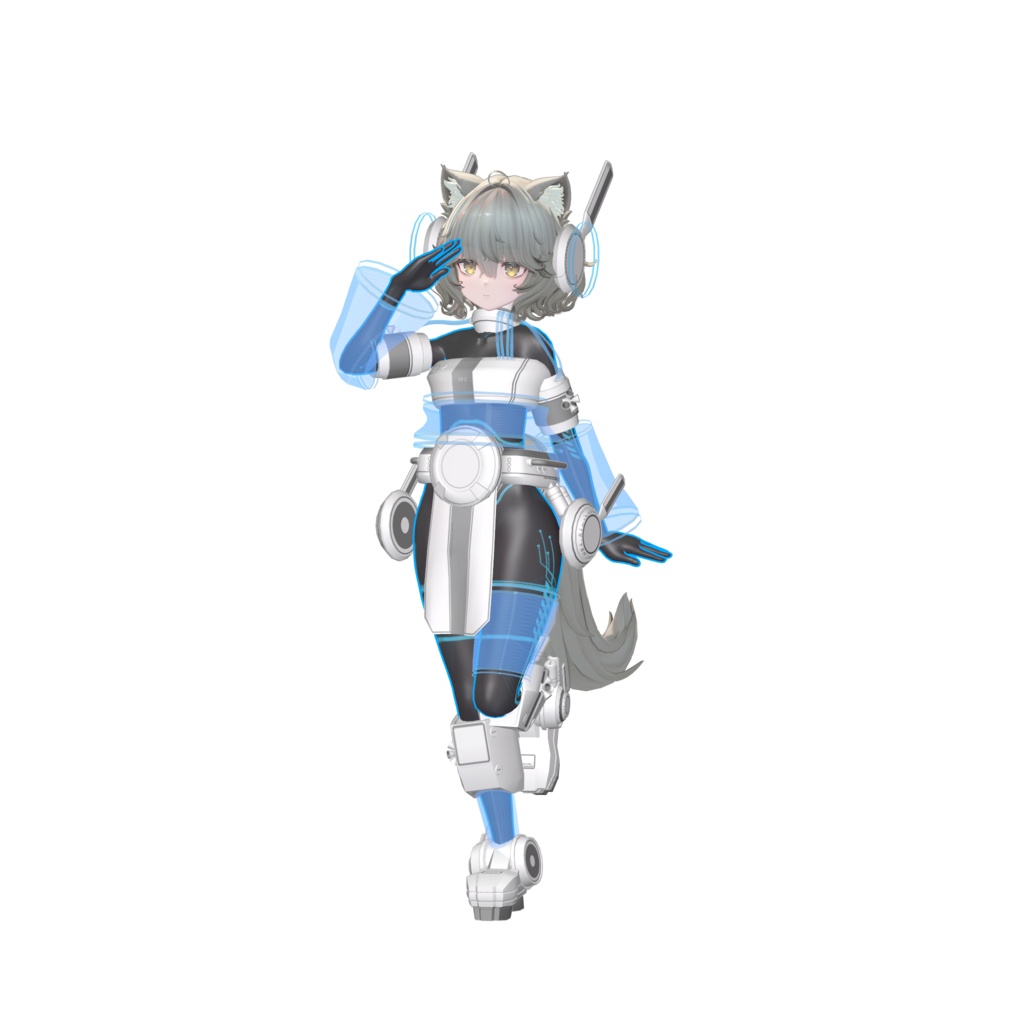 【リリース記念半額1,750円 ~8/16まで】VRChat アバター 「汎用アシスタント ミーコ = GPA M.E.C.O. =」 3アバター対応衣装プレハブ特典付き