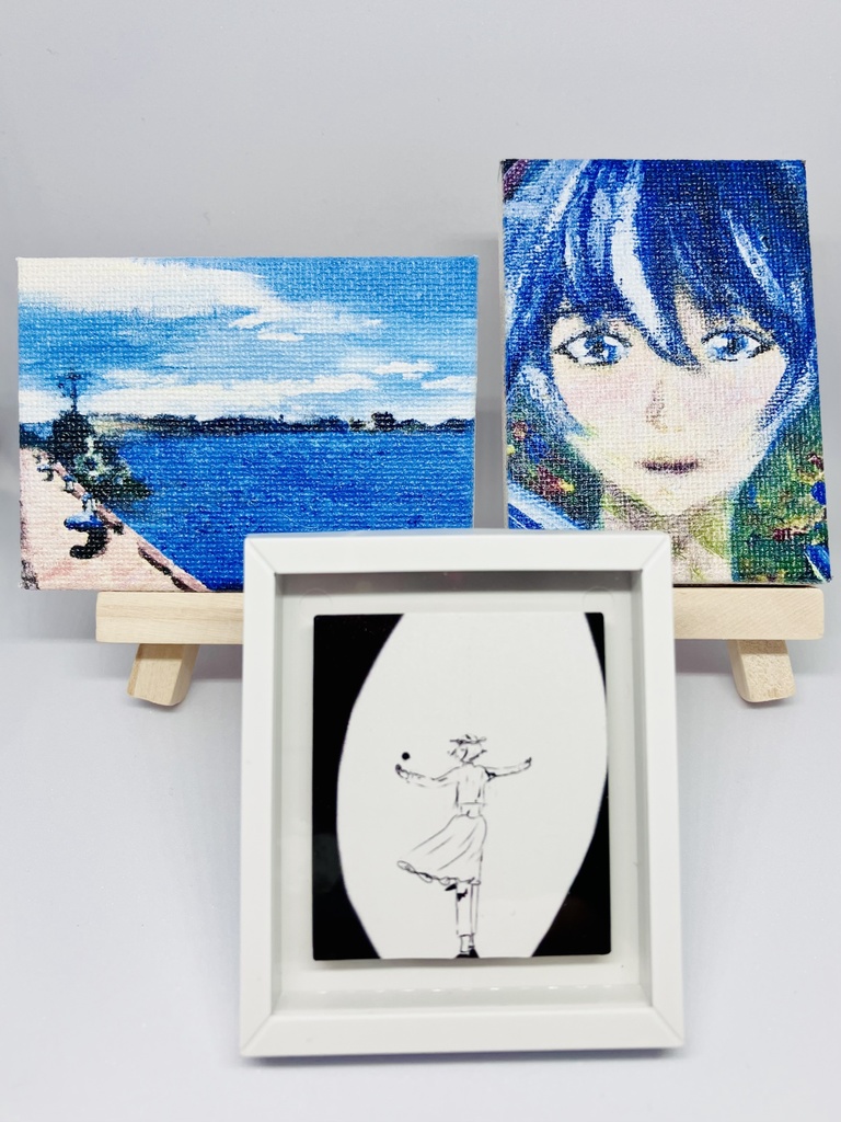 【残り2点】ミニキャンバス『海の残骸』