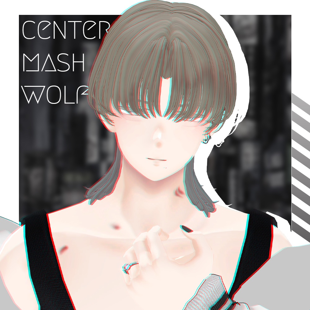center Mash Wolf【VRC想定hair】