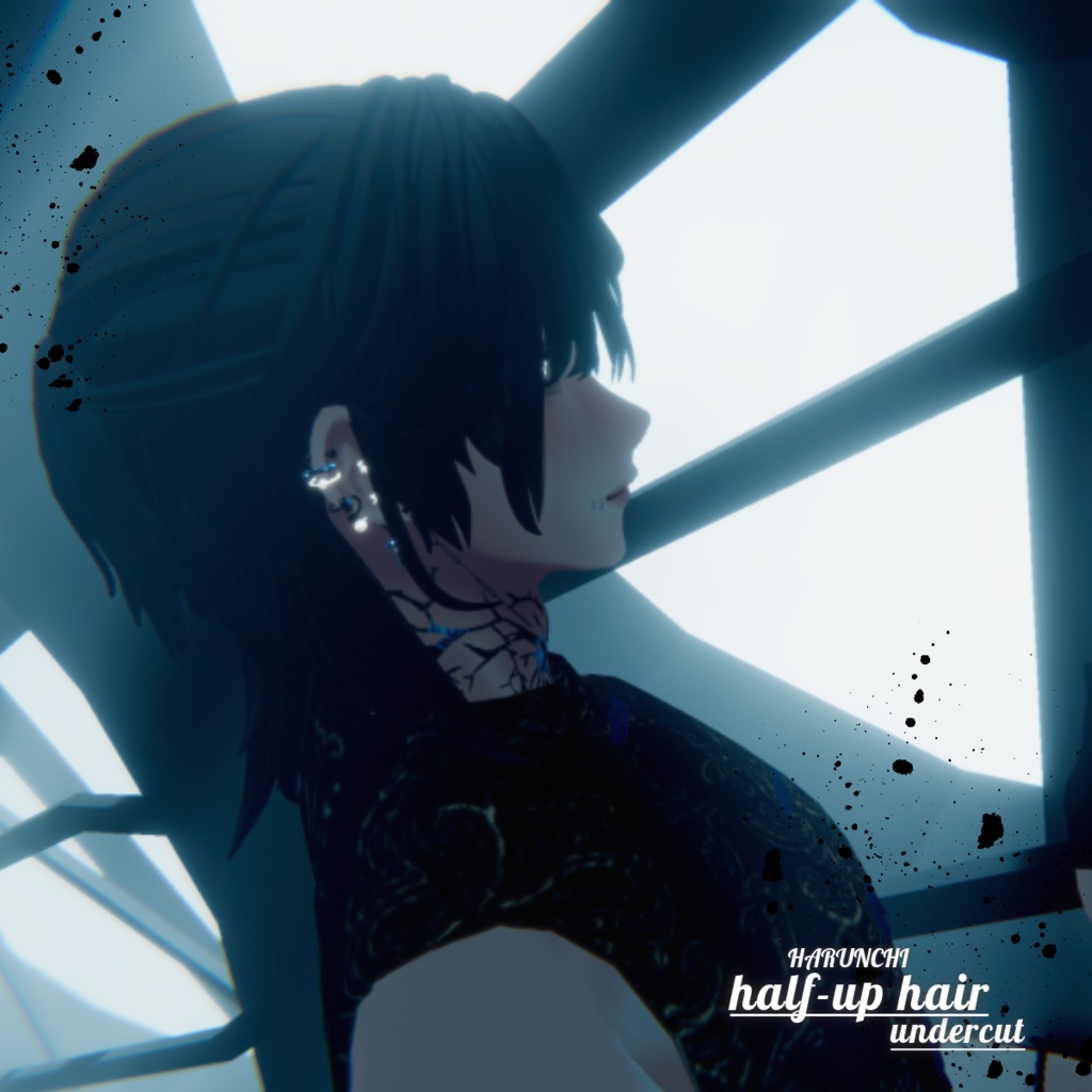 half-up undercut【VRC想定hair】