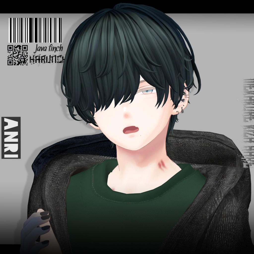 メカクレキザヘア 【VRC想定hair】