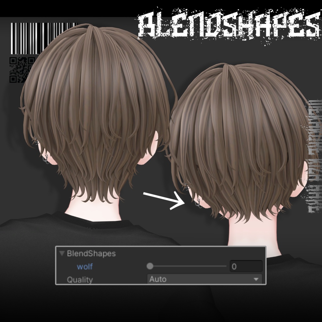 メカクレキザヘア 【VRC想定hair】