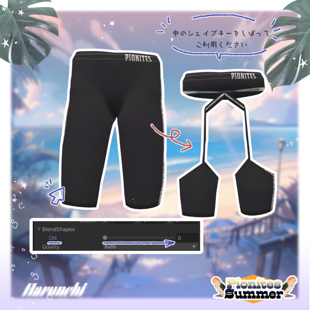 Pionites summer【5アバター、+Head 対応】