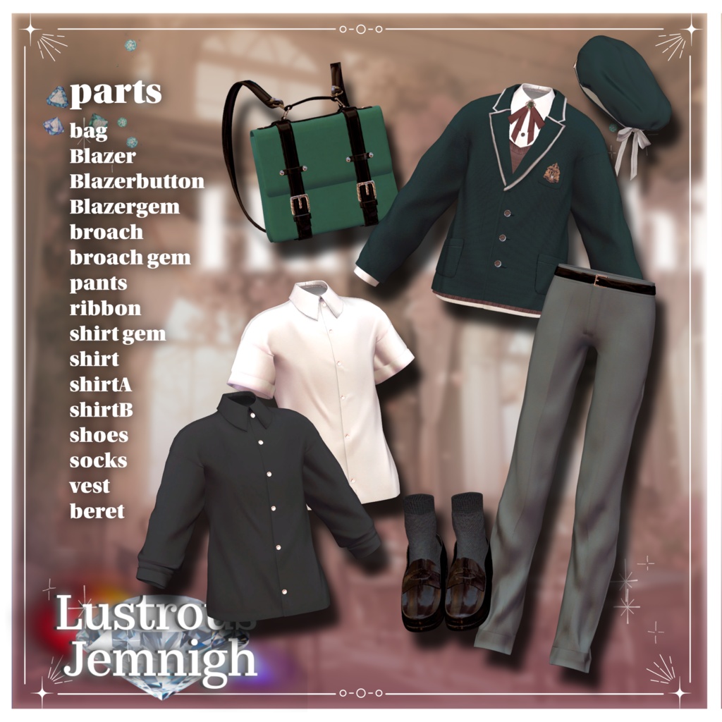 Lustrous Jemnigh【8アバター対応、コラボ衣装】
