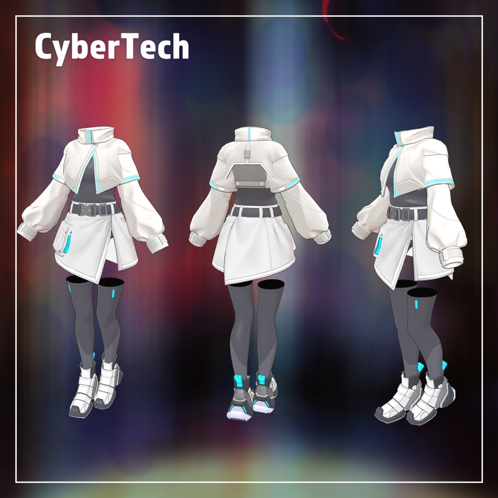 【発売記念価格】【10アバター対応】CyberTech【全10色・VRChat向け衣装】
