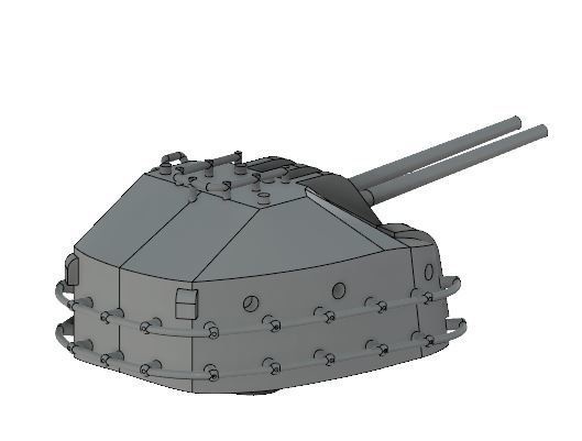 1/700 大日本帝国海軍 98式10cm高角砲(砲塔) 6基セット