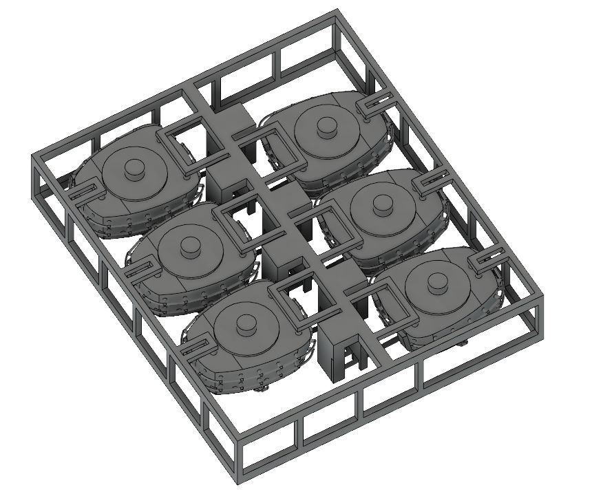 1/700 大日本帝国海軍 98式10cm高角砲(砲塔) 6基セット