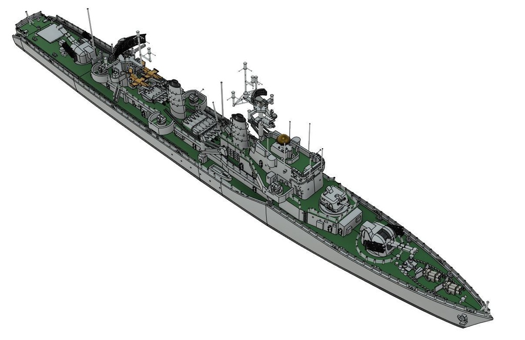 1/700 HSwMS Halland-class / スウェーデン海軍 ハッランド級駆逐艦