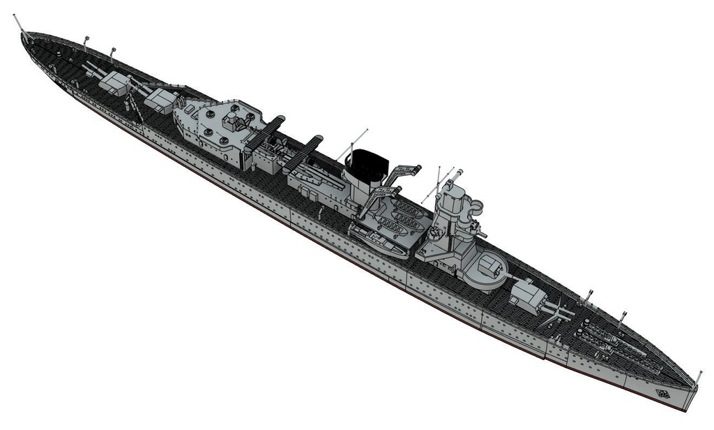 1/700 HNLMS DeRuyter / オランダ海軍 軽巡洋艦 デ・ロイテル - 森の工作倉庫 - BOOTH