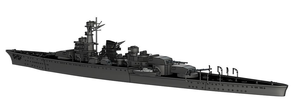 1/700 Swedish Coastal Battleship Design by Ansaldo 1941 / スウェーデン海軍 1941年海防戦艦案