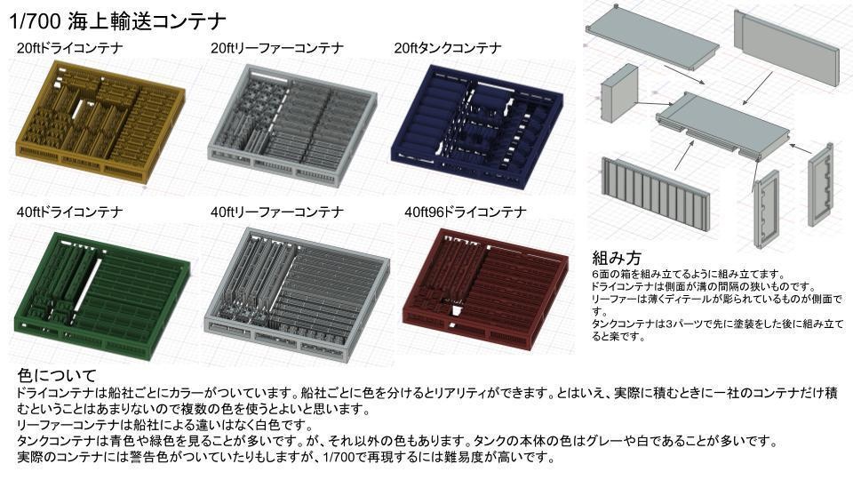 1/700 Container / 海上コンテナ - 森の工作倉庫 - BOOTH