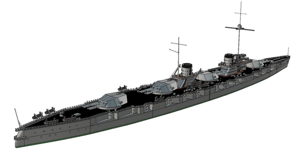 1/700 Russian Ultimate Battleship 1914 / ロシア帝国究極戦艦 1914案