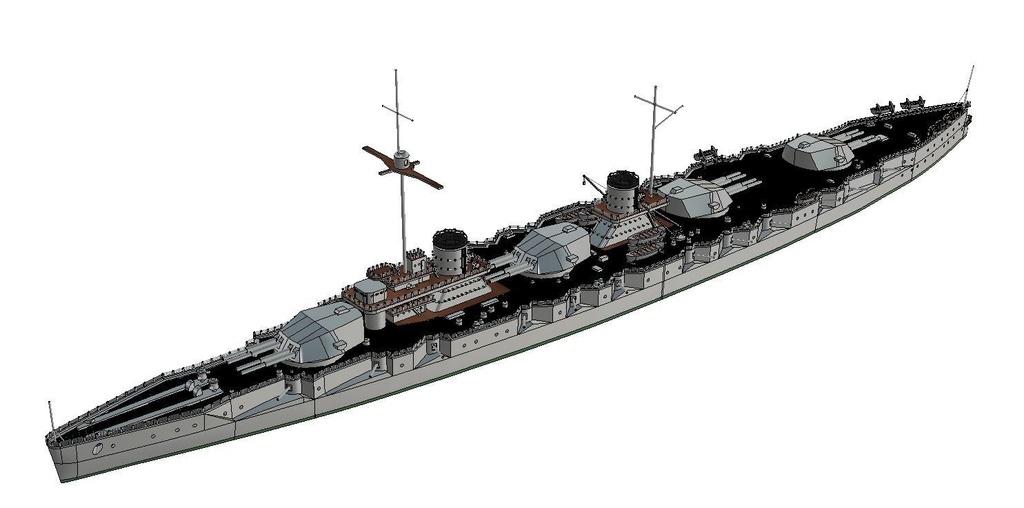 1/700 Russian Ultimate Battleship 1914 / ロシア帝国究極戦艦 1914案