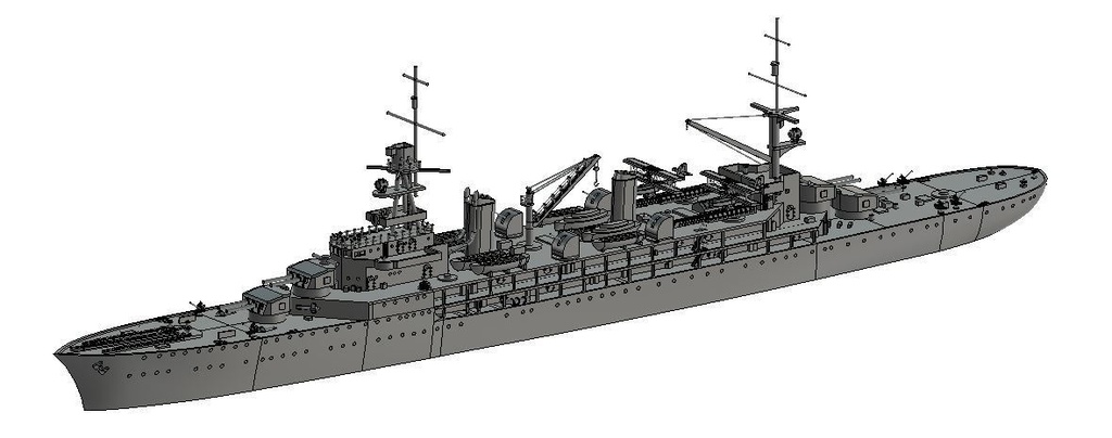 1/700 FN Janne d'Arc / フランス海軍 練習巡洋艦 ジャンヌダルク