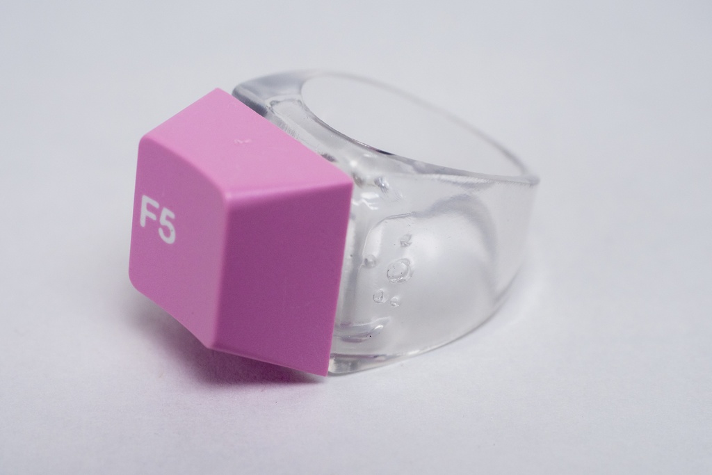 キーキャップを身につけるための指輪【3Dプリント向けstlデータ】