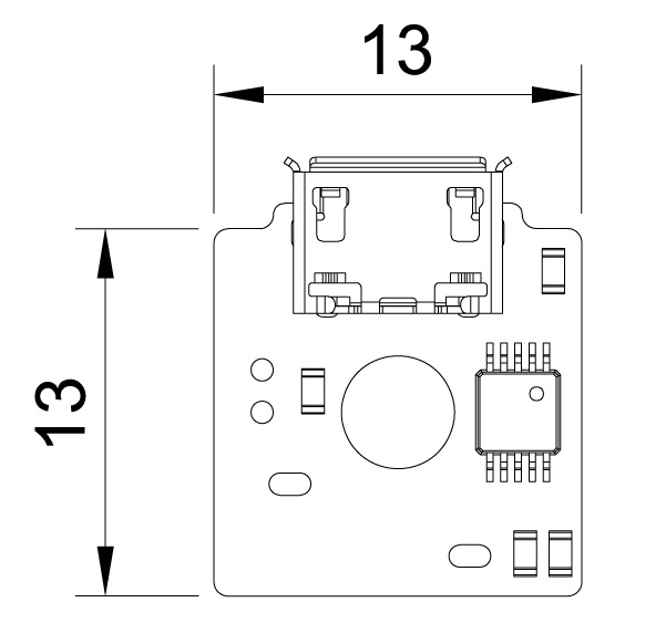 ichi MX - アートトイやフィギュアのための1キーキーボード基板