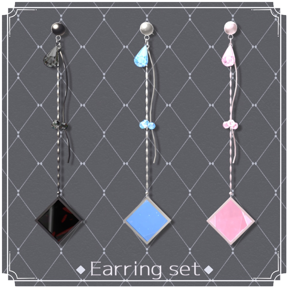 【VRChat想定】ピアス10種セット【3Dアクセサリー】