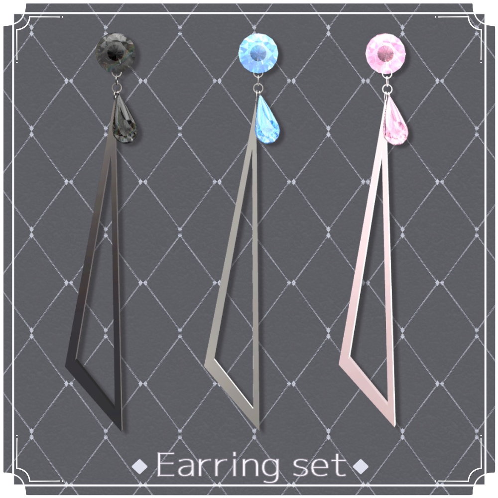 【VRChat想定】ピアス10種セット【3Dアクセサリー】