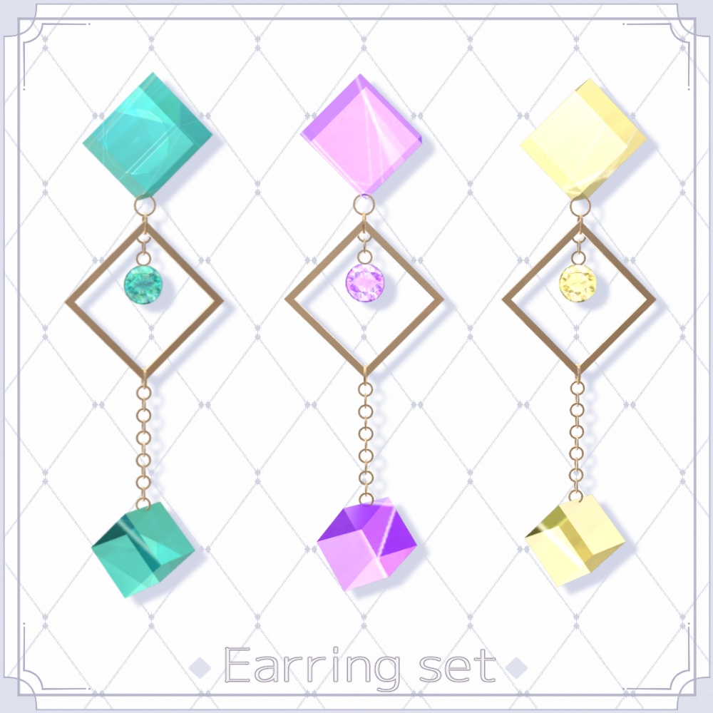 【VRChat想定】ピアス10種セット【3Dアクセサリー】