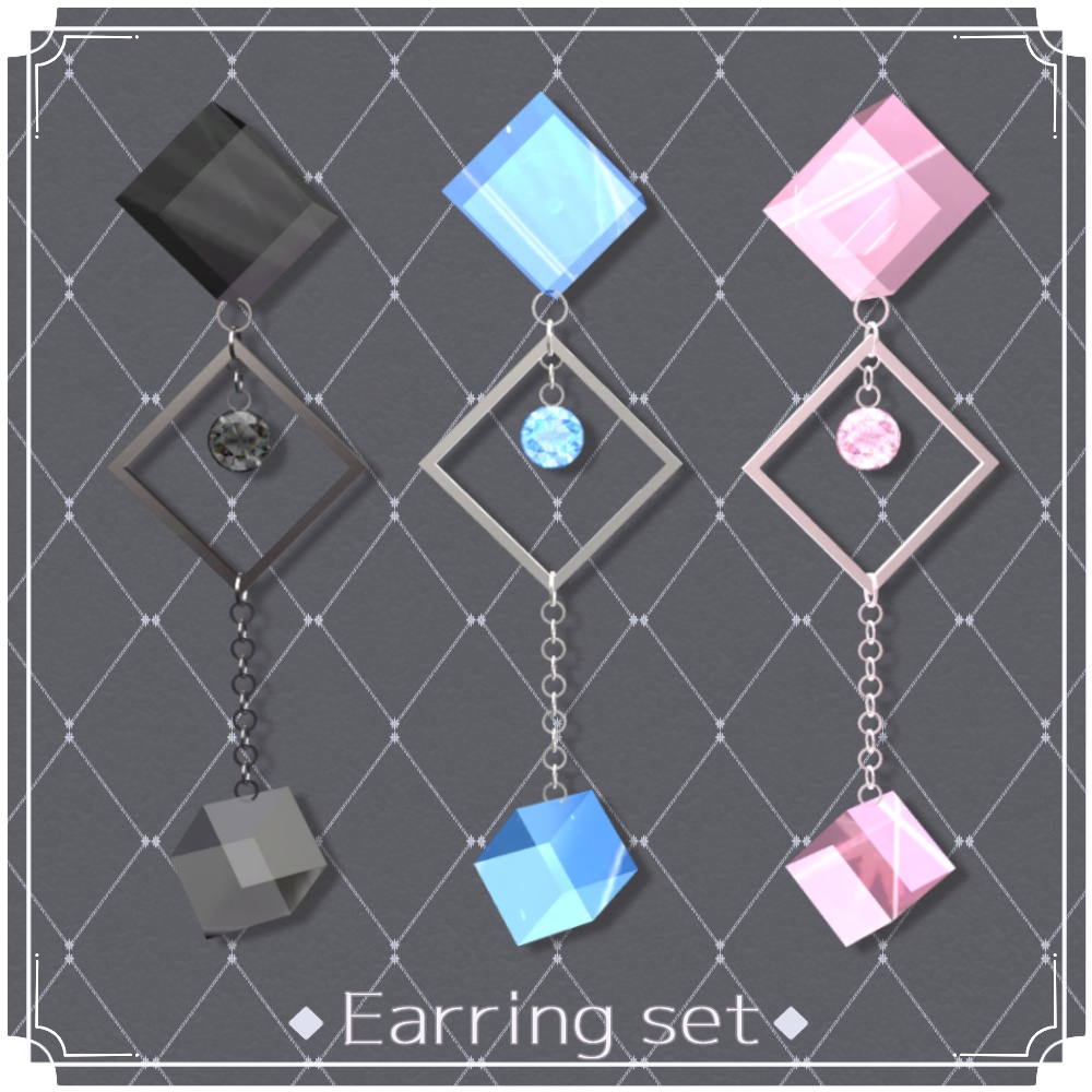 【VRChat想定】ピアス10種セット【3Dアクセサリー】