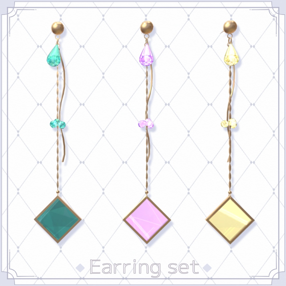 【VRChat想定】ピアス10種セット【3Dアクセサリー】