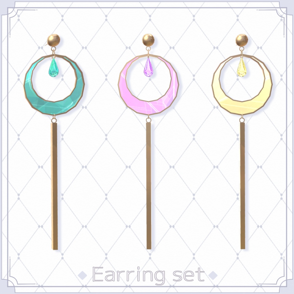 【VRChat想定】ピアス10種セット【3Dアクセサリー】