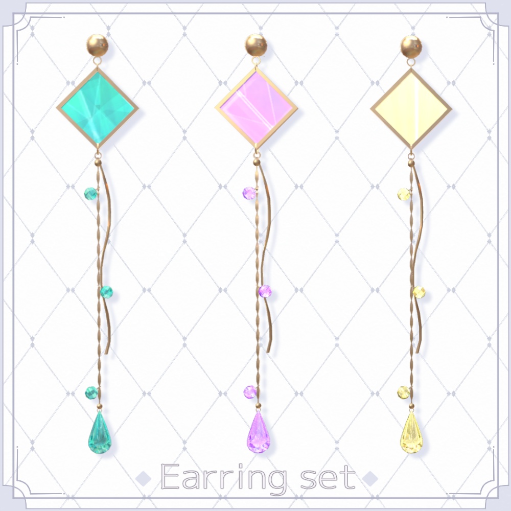 【VRChat想定】ピアス10種セット【3Dアクセサリー】