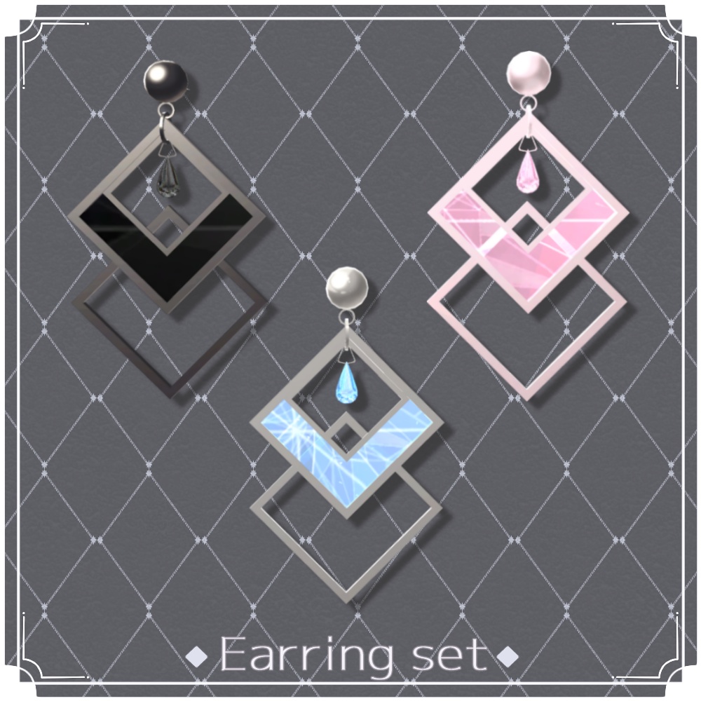 【VRChat想定】ピアス10種セット【3Dアクセサリー】