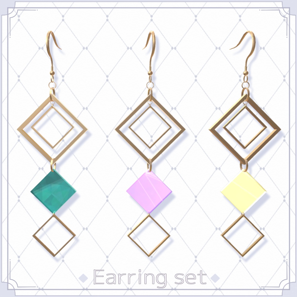 【VRChat想定】ピアス10種セット【3Dアクセサリー】