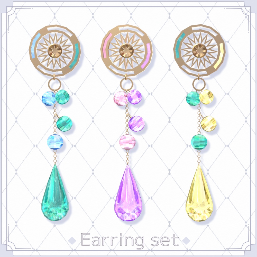 【VRChat想定】ピアス10種セット【3Dアクセサリー】