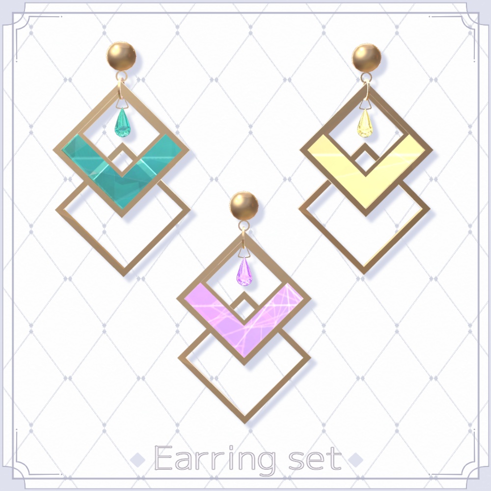 【VRChat想定】ピアス10種セット【3Dアクセサリー】