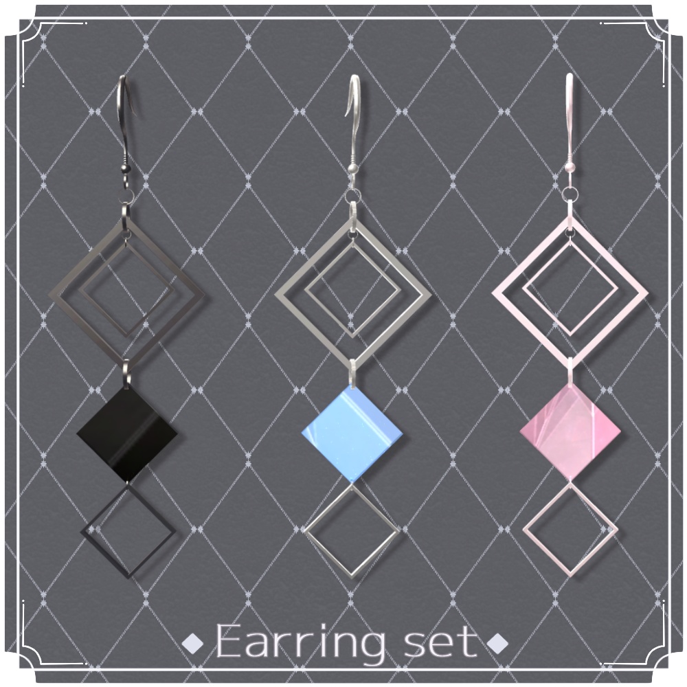 【VRChat想定】ピアス10種セット【3Dアクセサリー】