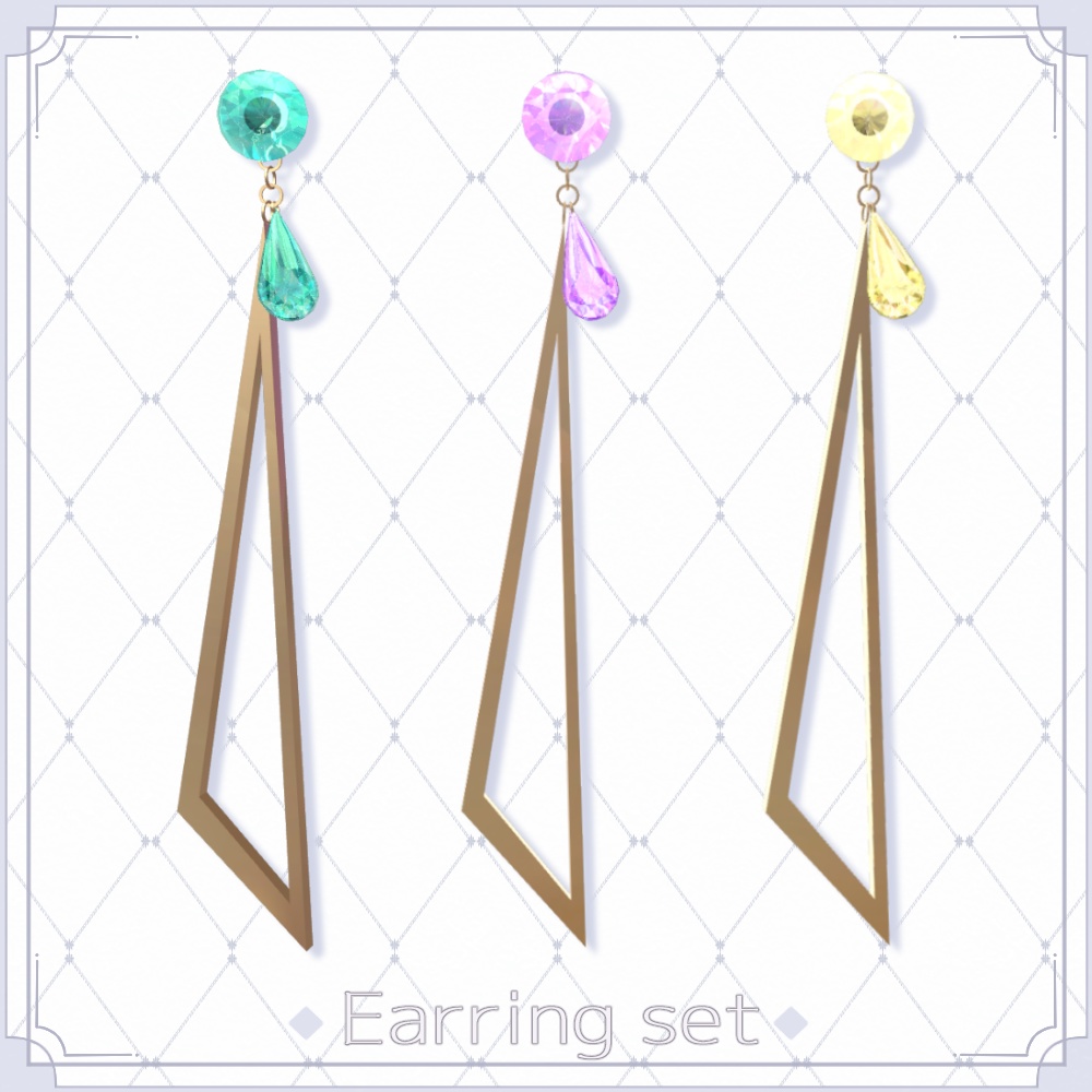 【VRChat想定】ピアス10種セット【3Dアクセサリー】