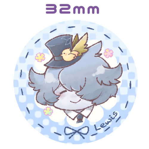 32mm缶バッチ：ルイス