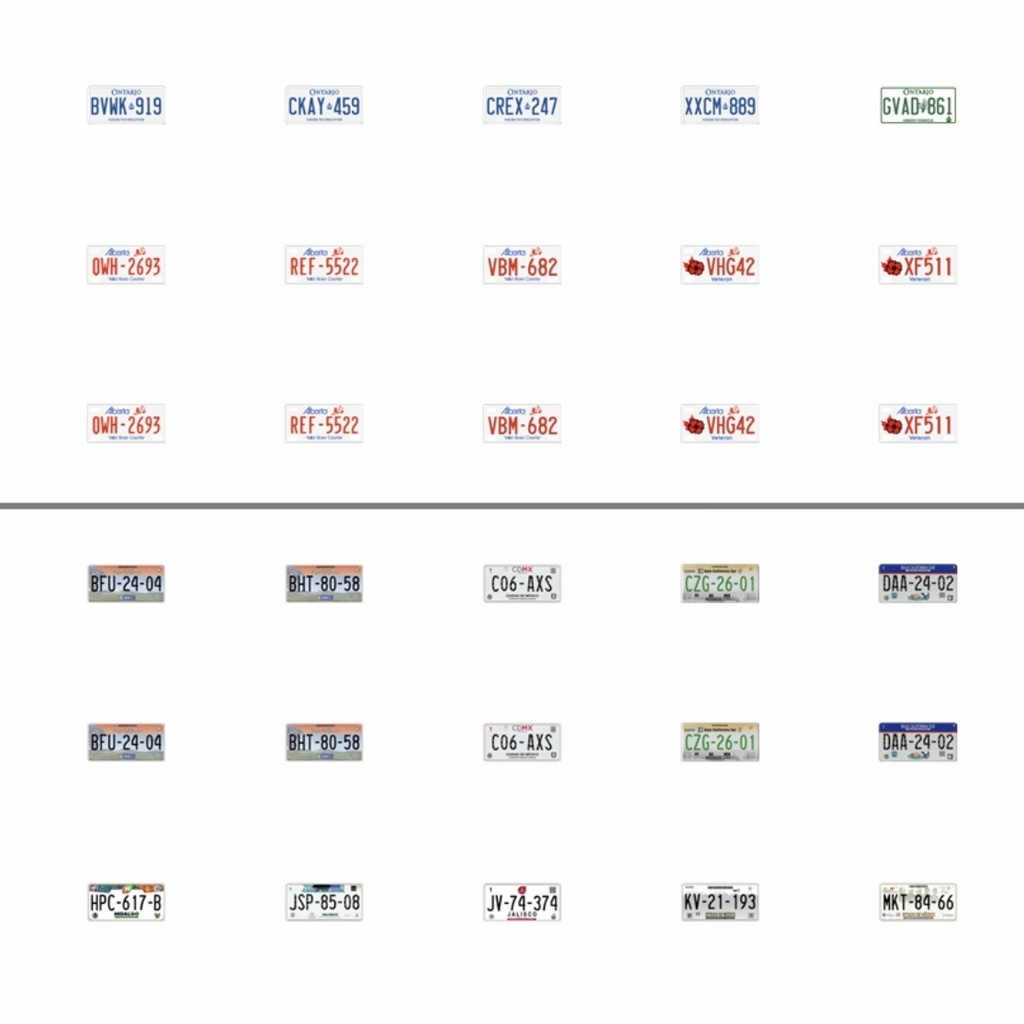 北アメリカモデルナンバープレート200 ペア