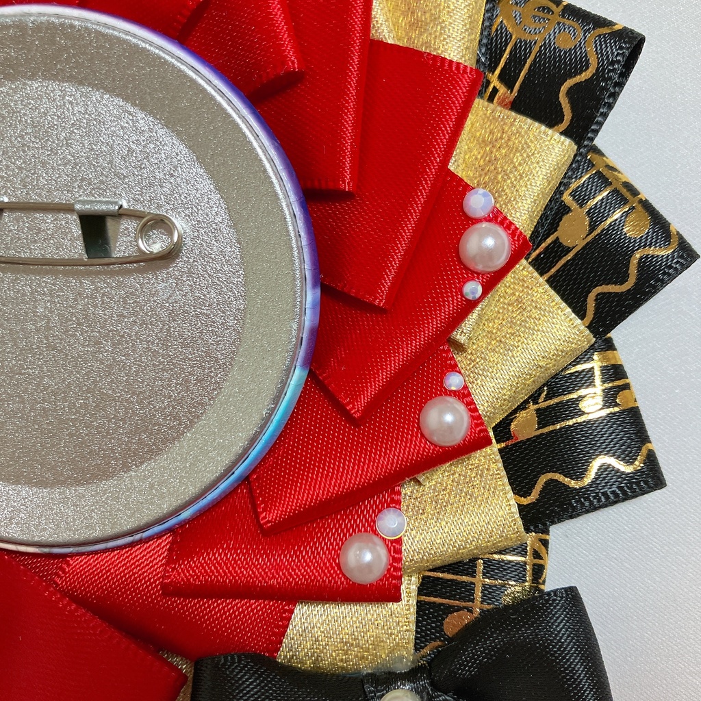 【SOLD OUT】ロゼット 55mm〜57mm用 赤 黒 ゴールド