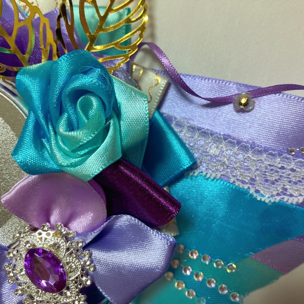 痛ロゼット 55mm〜57mm用 紫 水色