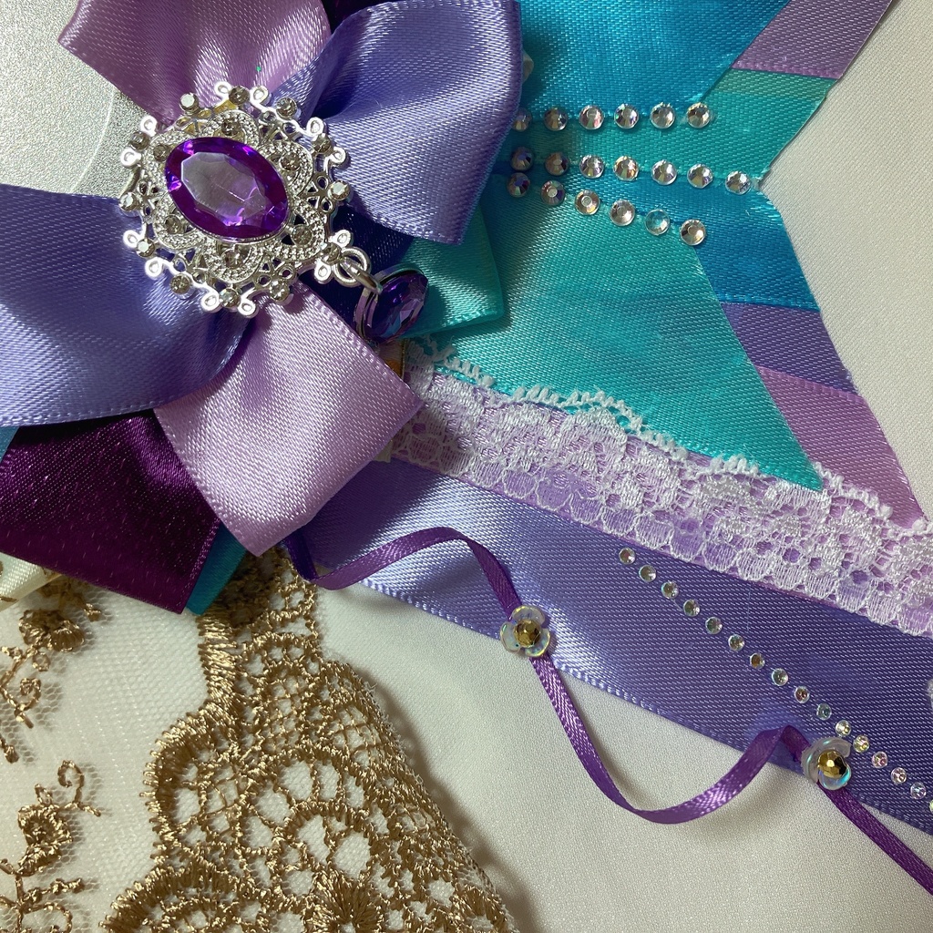 痛ロゼット 55mm〜57mm用 紫 水色