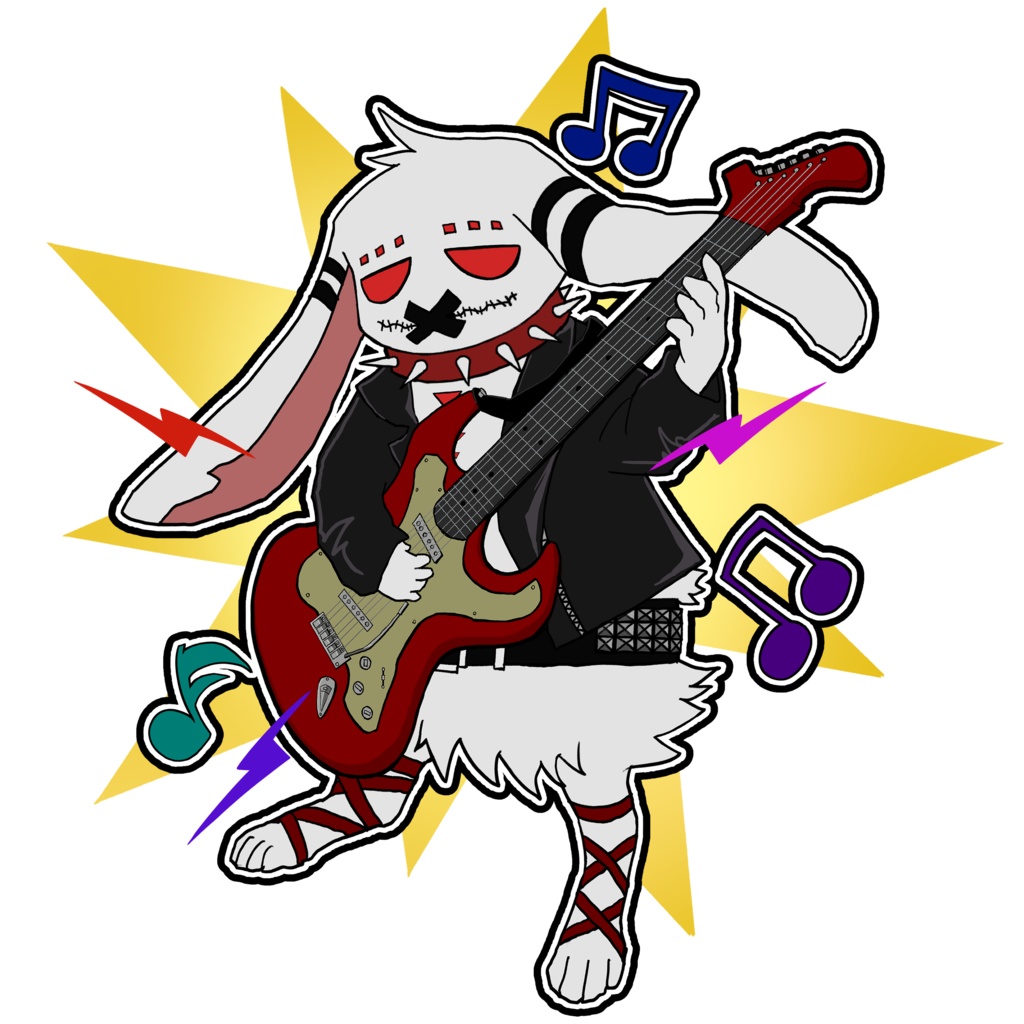 うさアクキー(ロック)