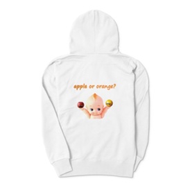 apple or orange?両面プリントジップパーカー