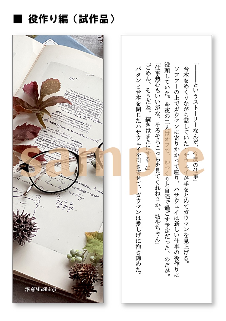 ガウハサ読書のお供しおりセット(4枚+試作品付)