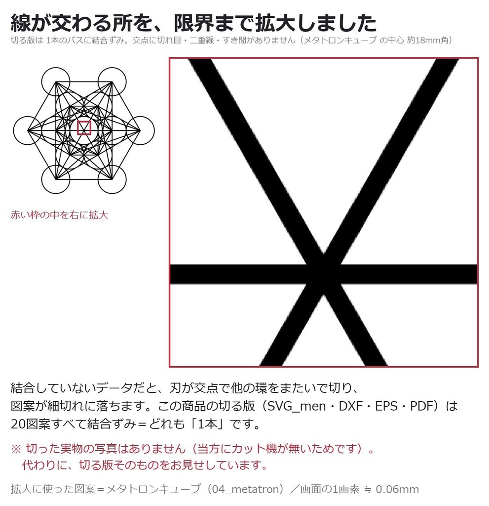 【0円お試し版あり】神聖幾何学 ベクター20図案(カット・レーザー・印刷)|SVG・DXF・EPS・PDF・透過PNG の5形式(面と単線のDXFつき)|作った物の販売OK