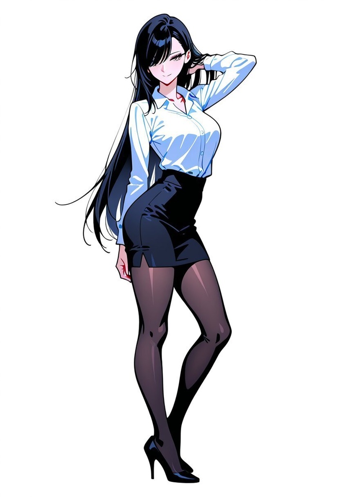 衣装のお姉さん 立ち絵集 48枚|冬服・バニー・メイド・ナース・OL【AI生成・白背景・PNG+JPG】