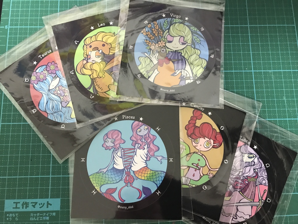 十二星座モチーフ 大きめステッカー