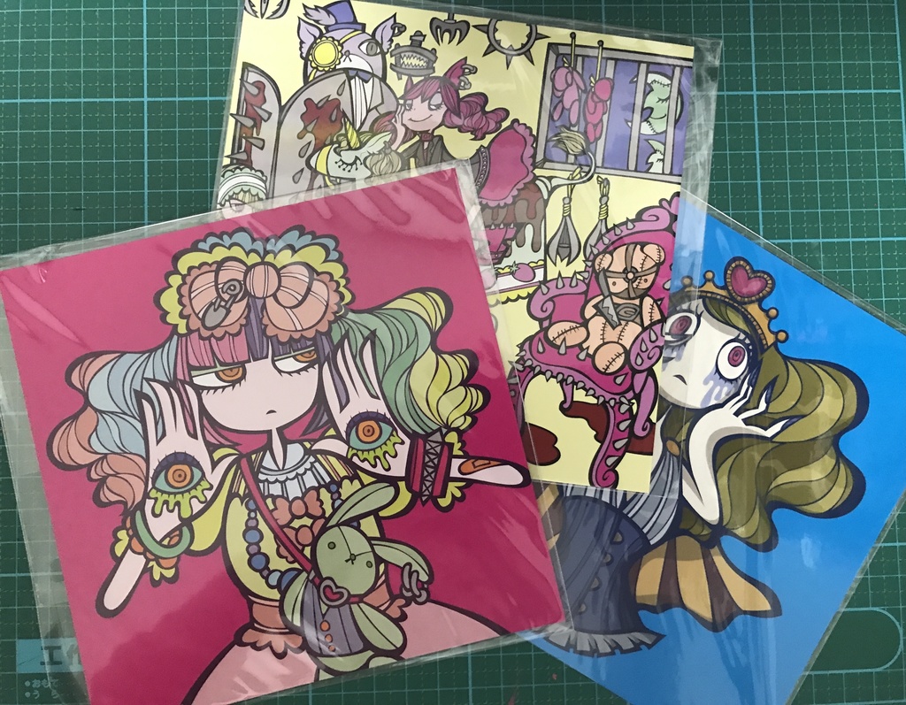 #きもポップ　大判スクエアポストカード（定形外サイズ）
