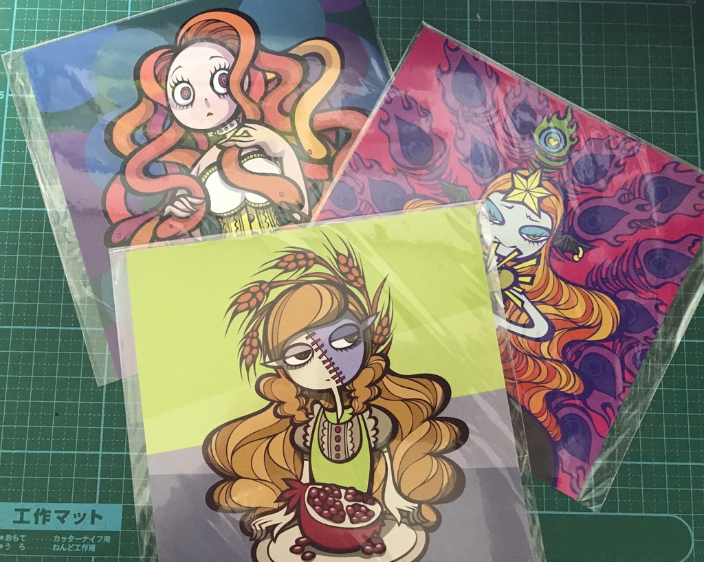 #きもポップ 大判スクエアポストカード(定形外サイズ)